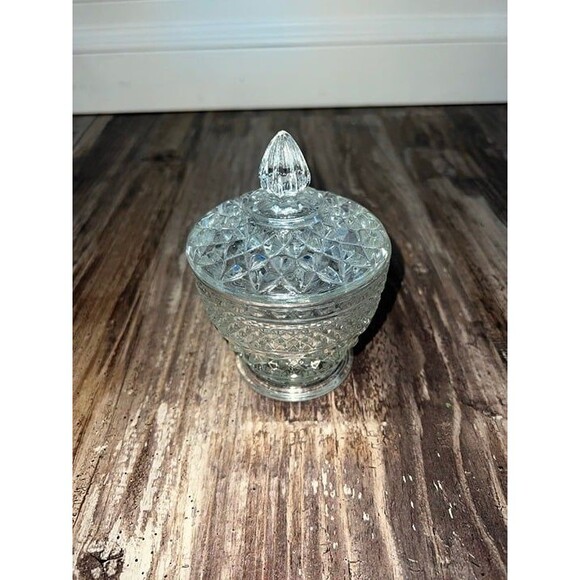 Vtg. Pineapple Shaped Glass set, Wexford Pressed Glass, Kitchen Decor, 6 Piece - Picture 10 of 12